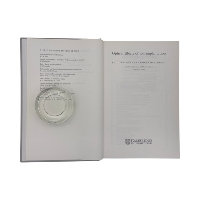 Optical Effects Of Ion Implantation; Townsend, P D; Chandler, P J; Zhang, L