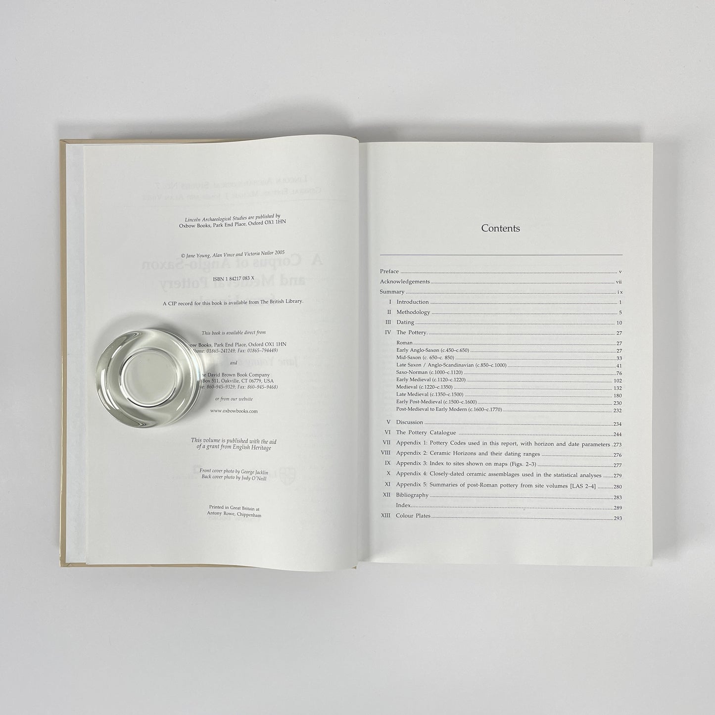 A Corpus Of Anglo-Saxon And Medieval Pottery From Lincoln; Young; Vince; Nailor