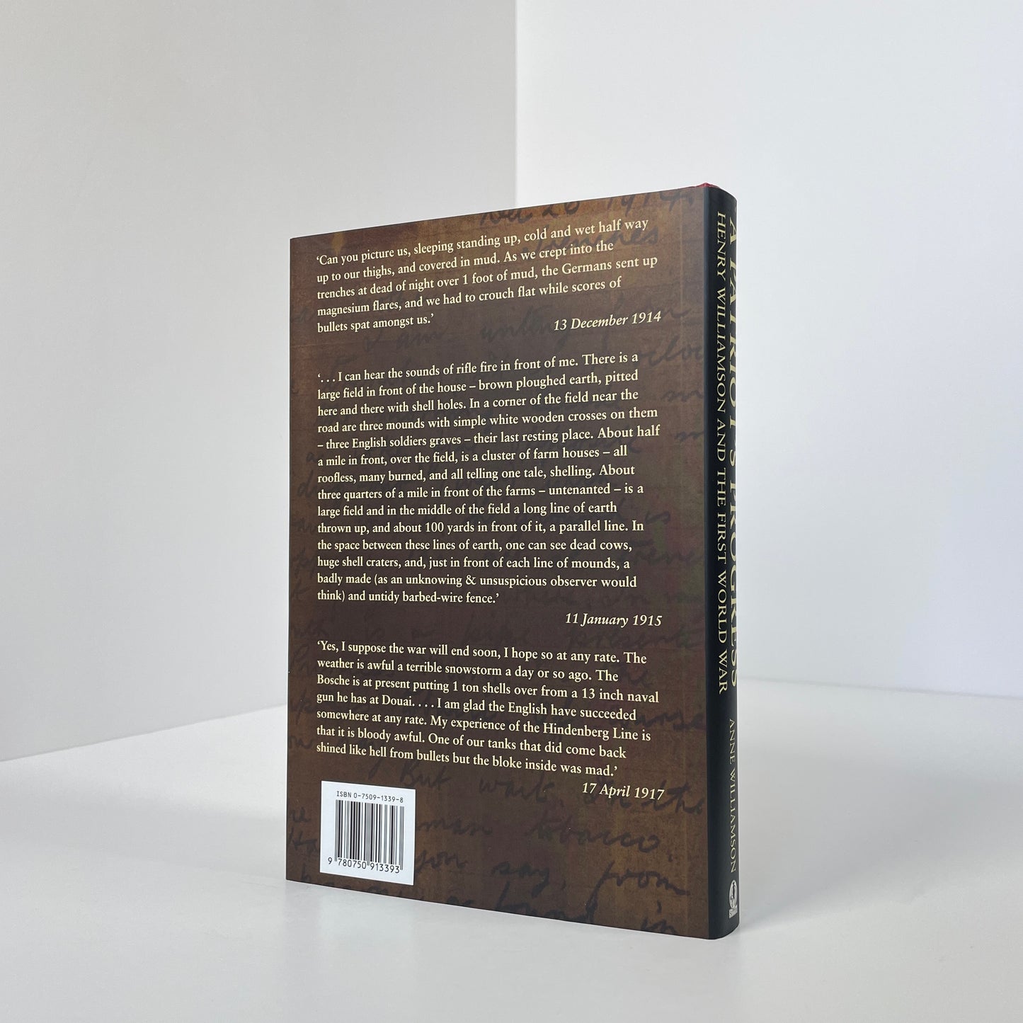 A Patriot's Progress, Henry Williamson And The First World War; Williamson, Anne