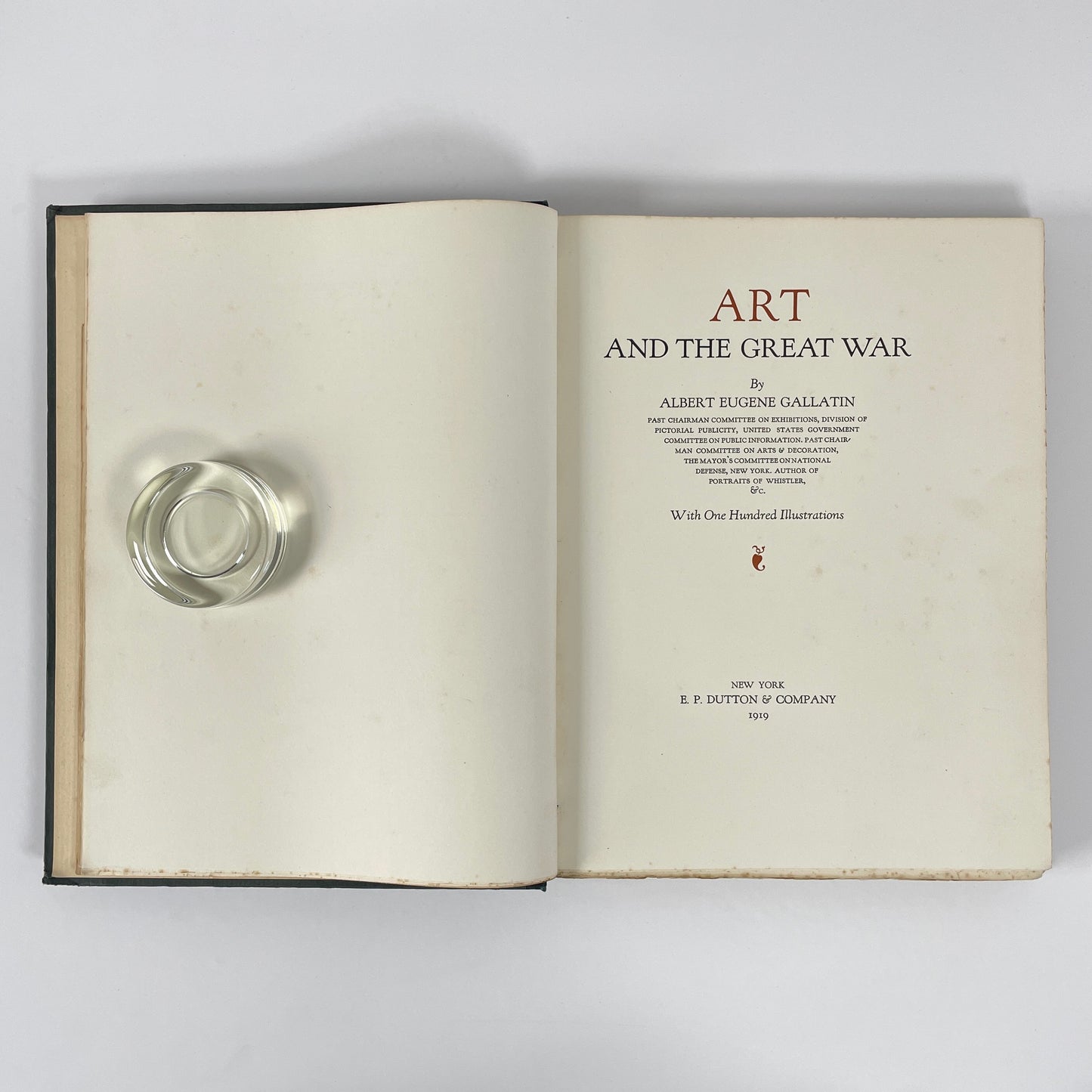 Art And The Great War; Gallatin, Albert Eugene