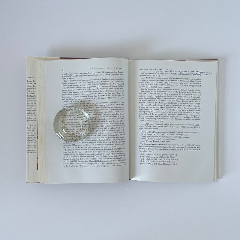 Awards Of The Sultanate Of Oman; Tinson, Major A R