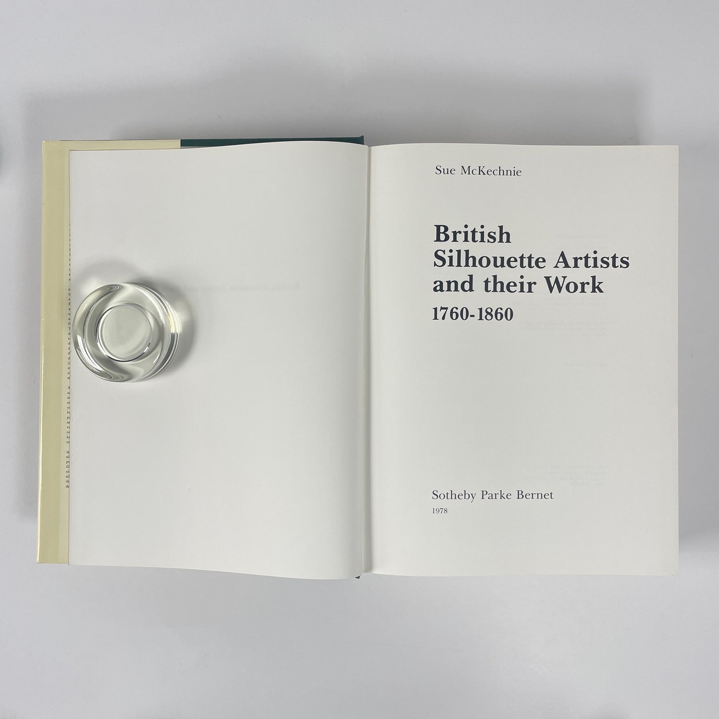 British Silhouette Artists And Their Work 1760-1860; McKechnie, Sue