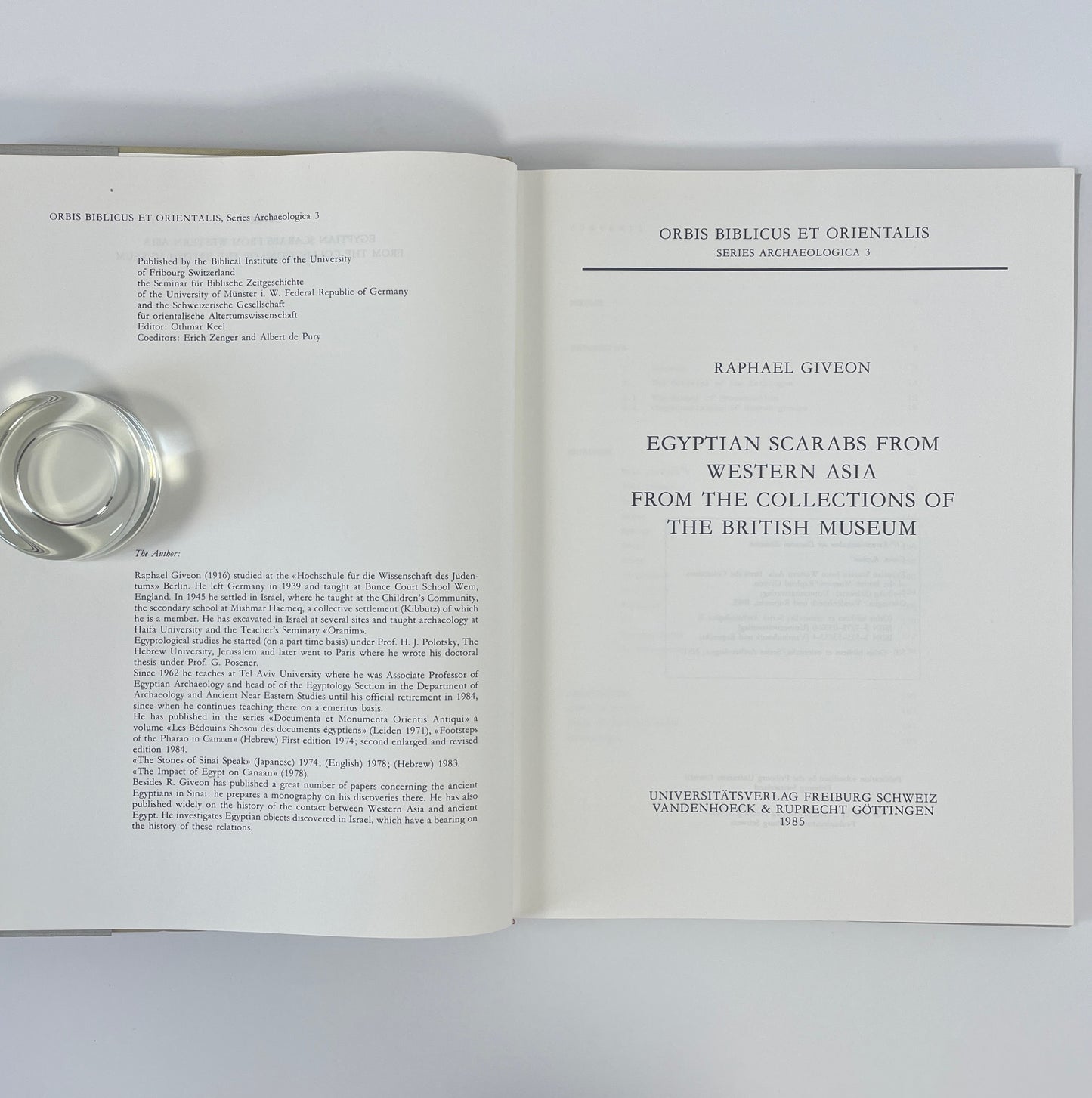 Egyptian Scarabs From Western Asia From The Collections Of The British Museum; Giveon, Raphael