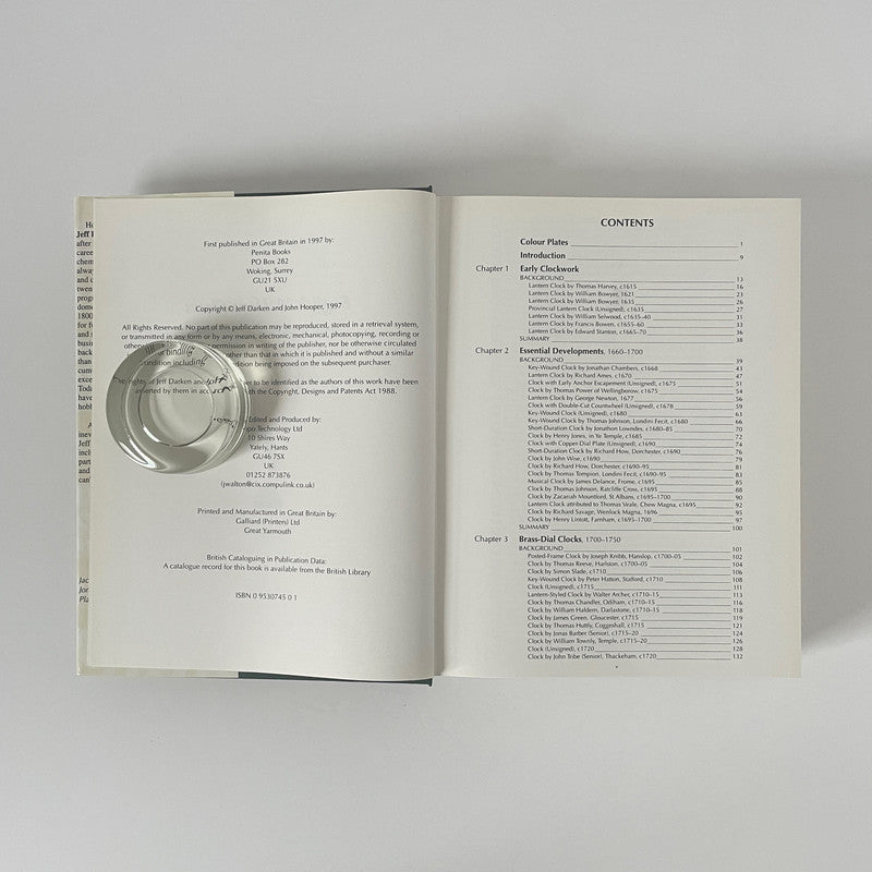 English 30 Hour Clocks, Origin & Development 1600-1800; Darken, J; Hooper, J