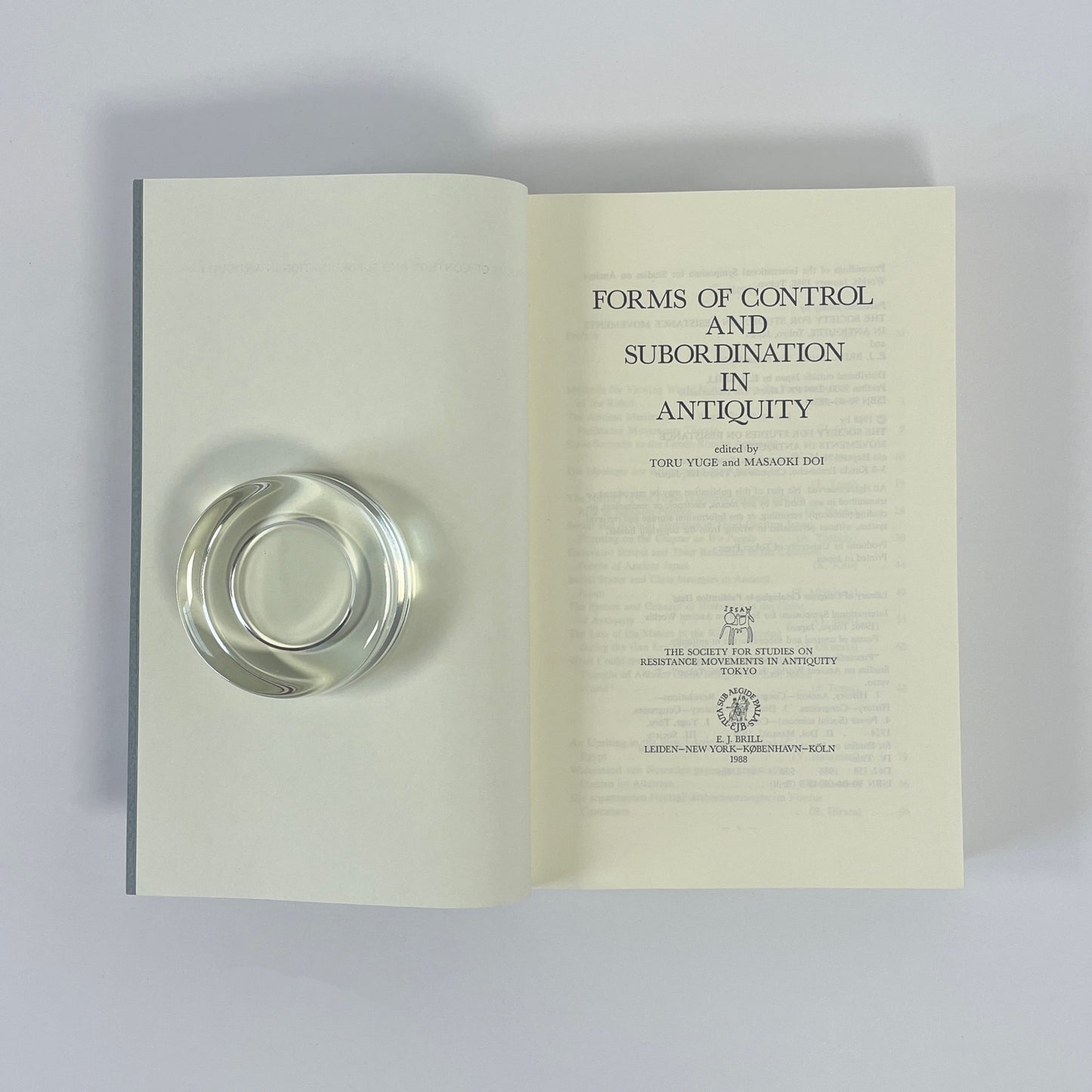Forms Of Control And Subordination In Antiquity; Yuge, Toru; Doi, Masaoki