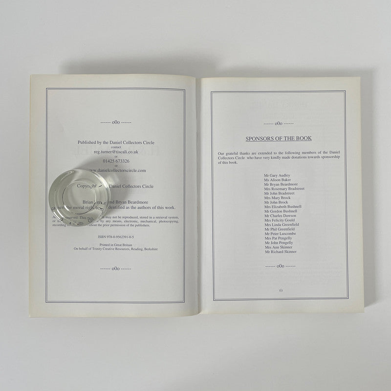 H & R Daniel 1822-1846, Identifying Daniel Porcelain Tablewares; Smith