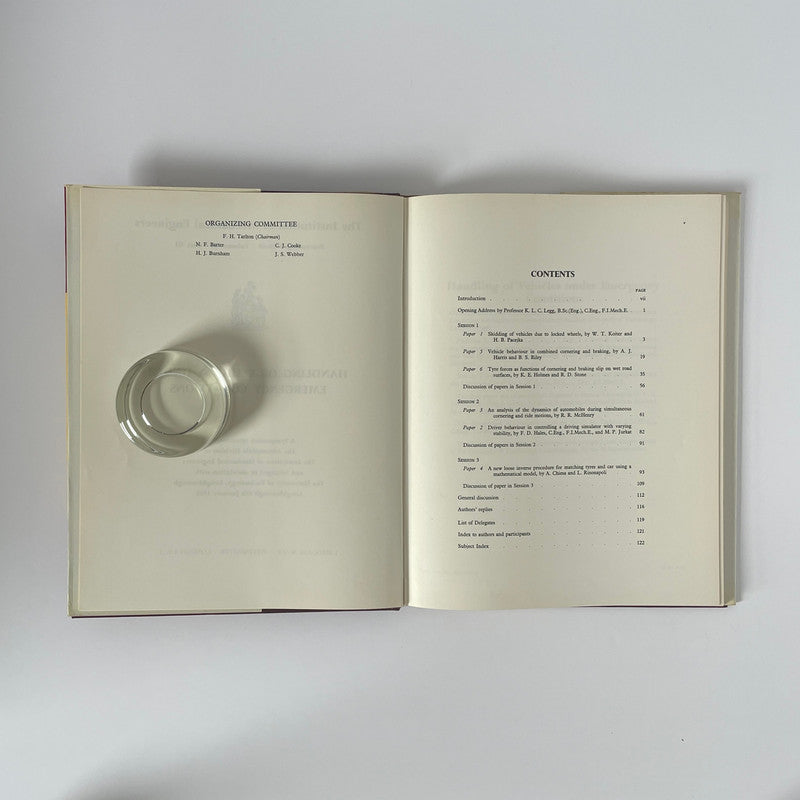 Handling Of Vehicles, Under Emergency Conditions; Pacejka; Harris; Riley