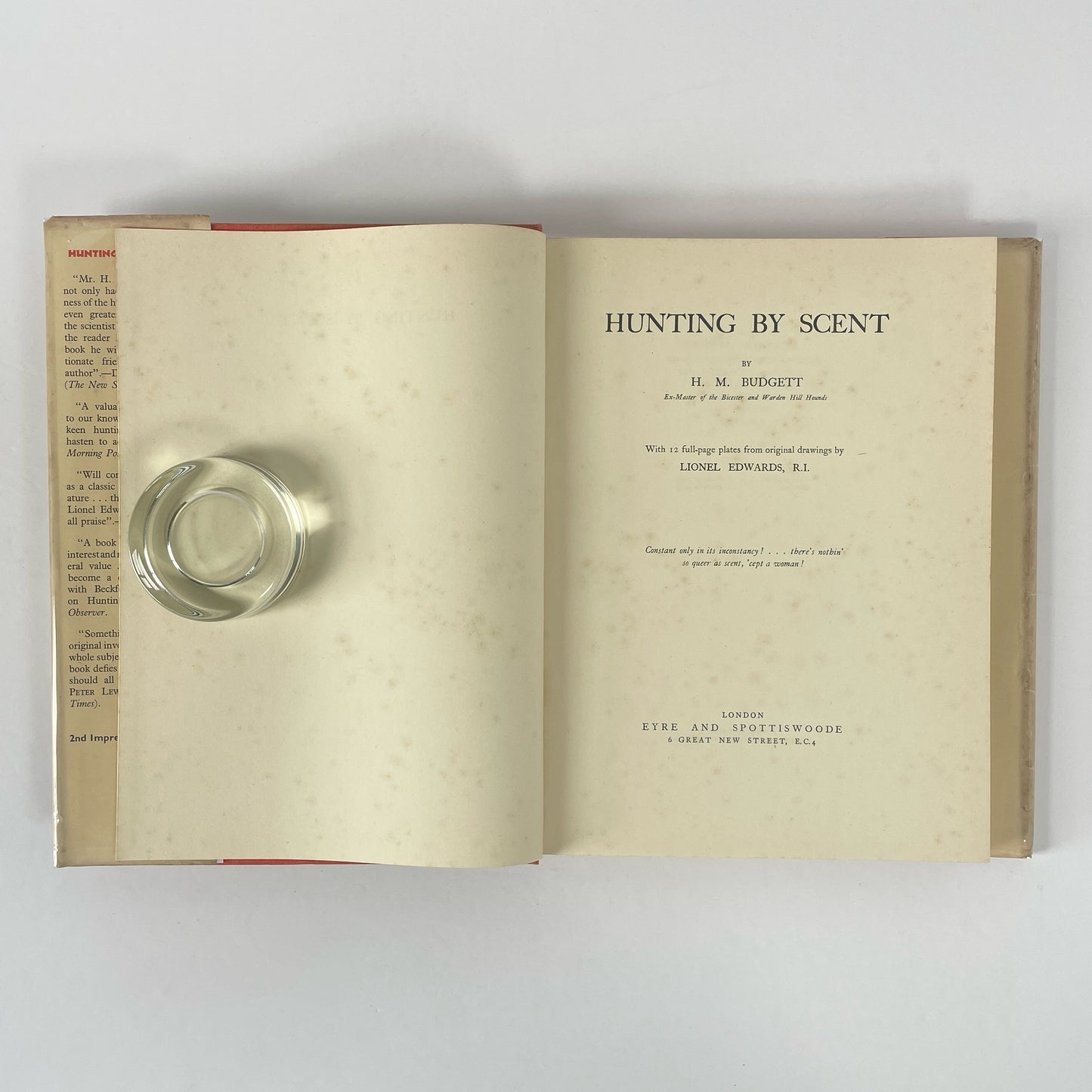 Hunting By Scent; Budgett, H M