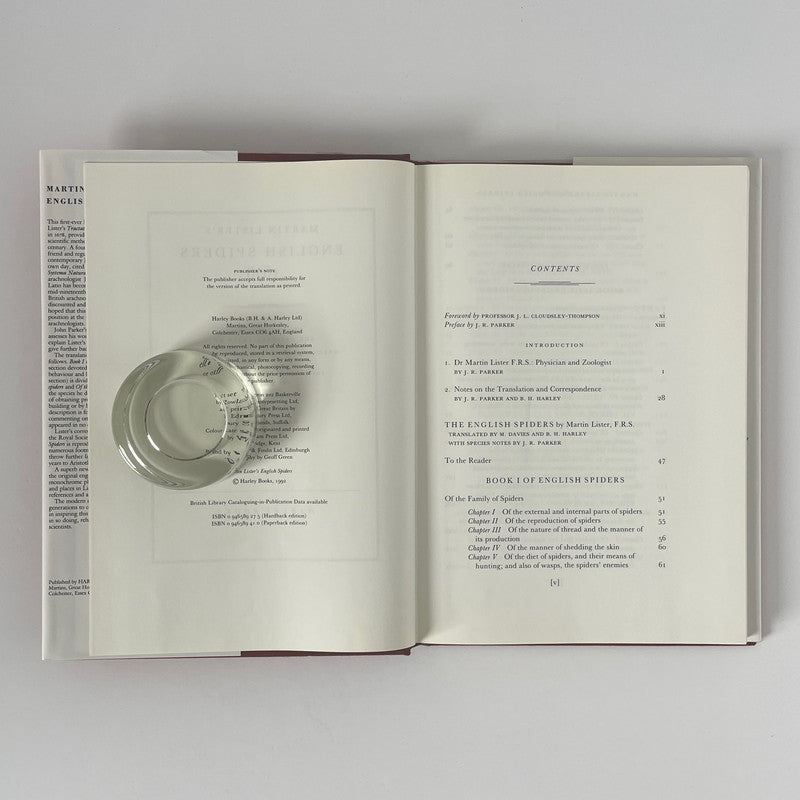 Martin Lister's English Spiders 1678; Parker, John; Harley, Basil