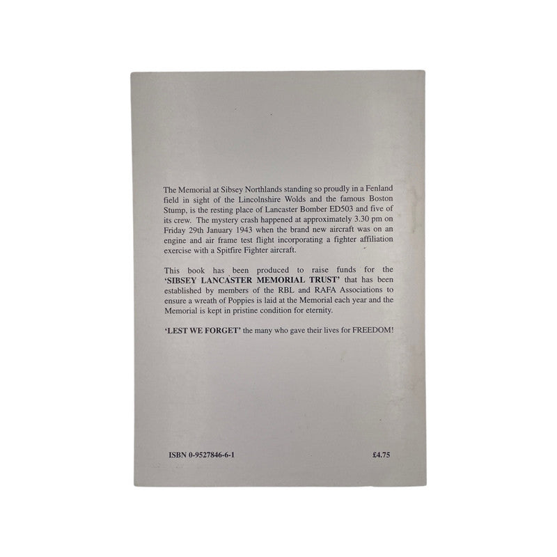 Memorial Lancaster ED503 Lest We Forget, Signed; Naylor, Stanley