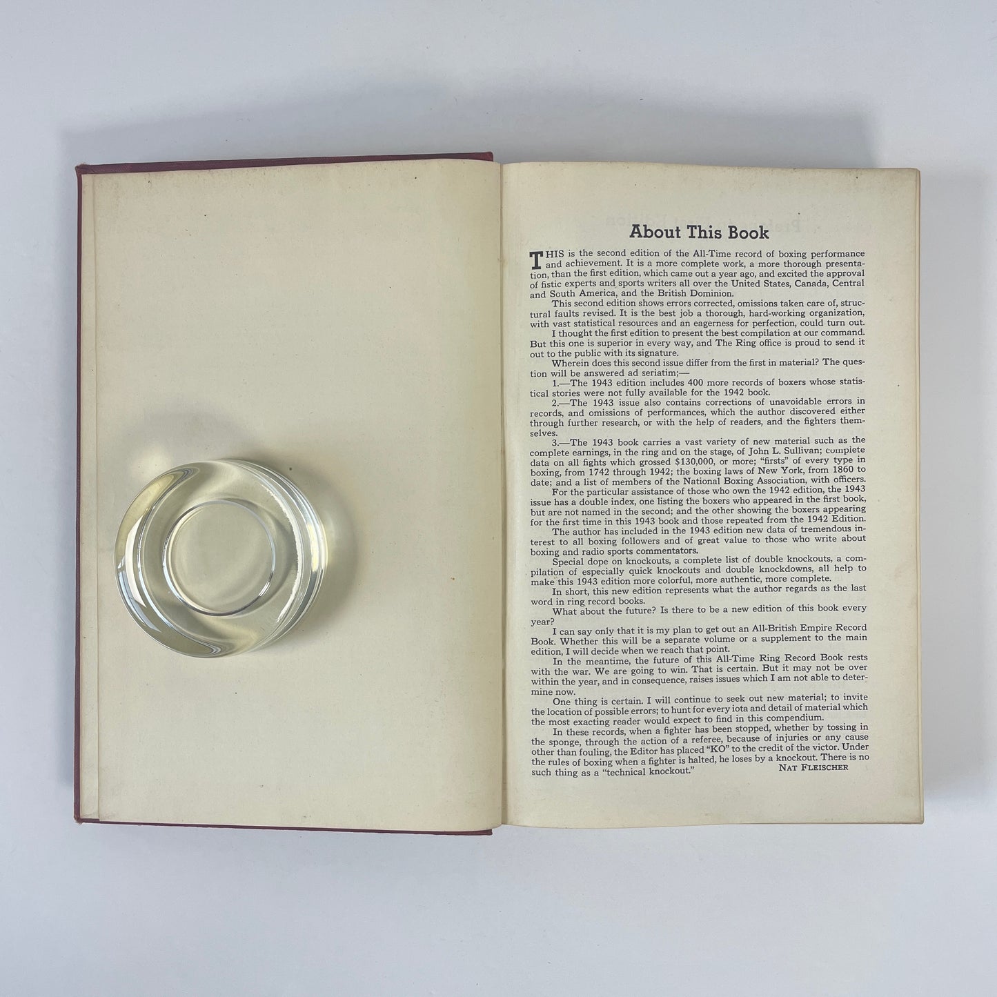 Nat Fleischer's All-Time Ring Record Book 1943 Edition; Fleischer, Nat