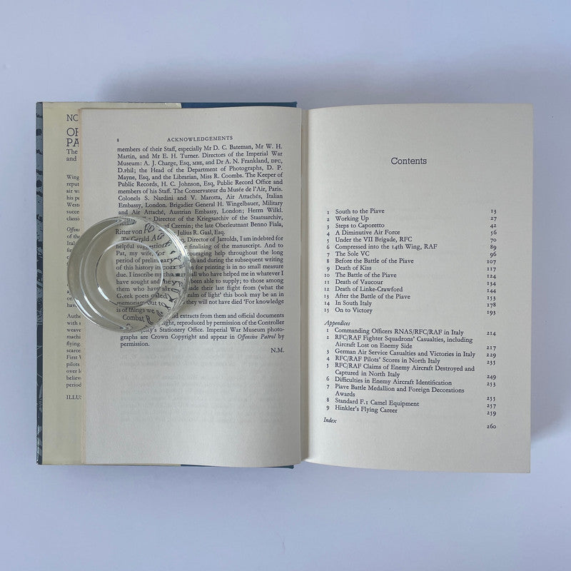 Offensive Patrol, The Story Of The RNAS, RFC & RAF In Italy 1917-18; Macmillan