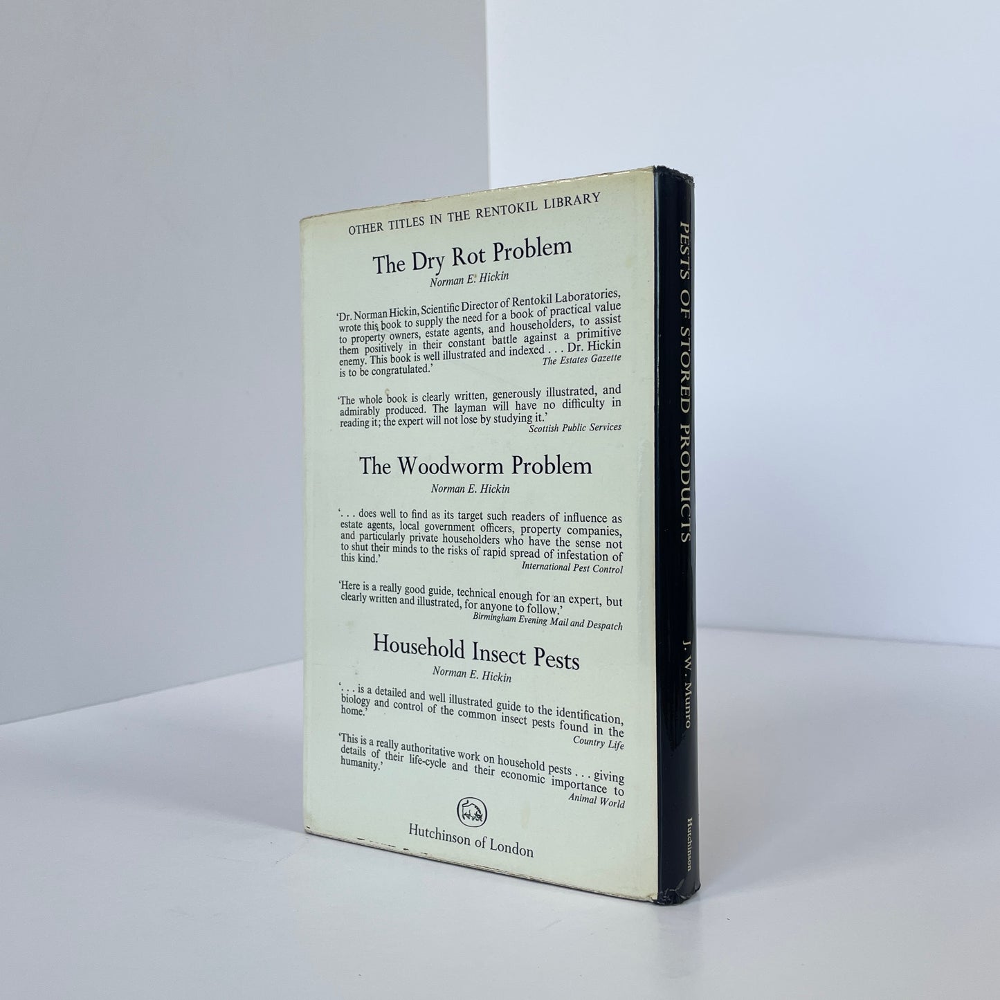 Pests Of Stored Products; Munro, J W