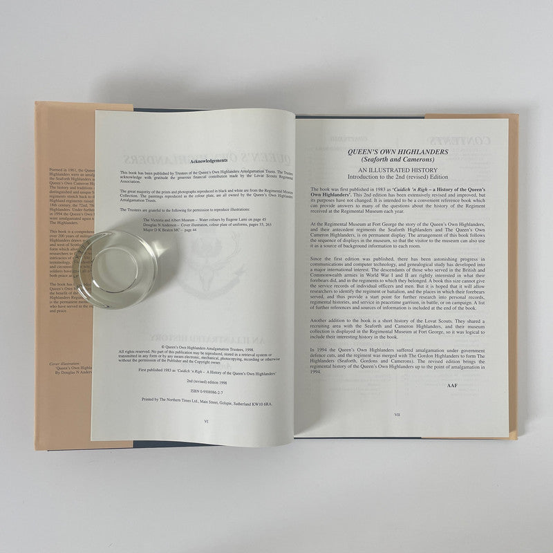 Queen's Own Highlanders, Seaforth And Camerons, Signed; Fairrie, Angus