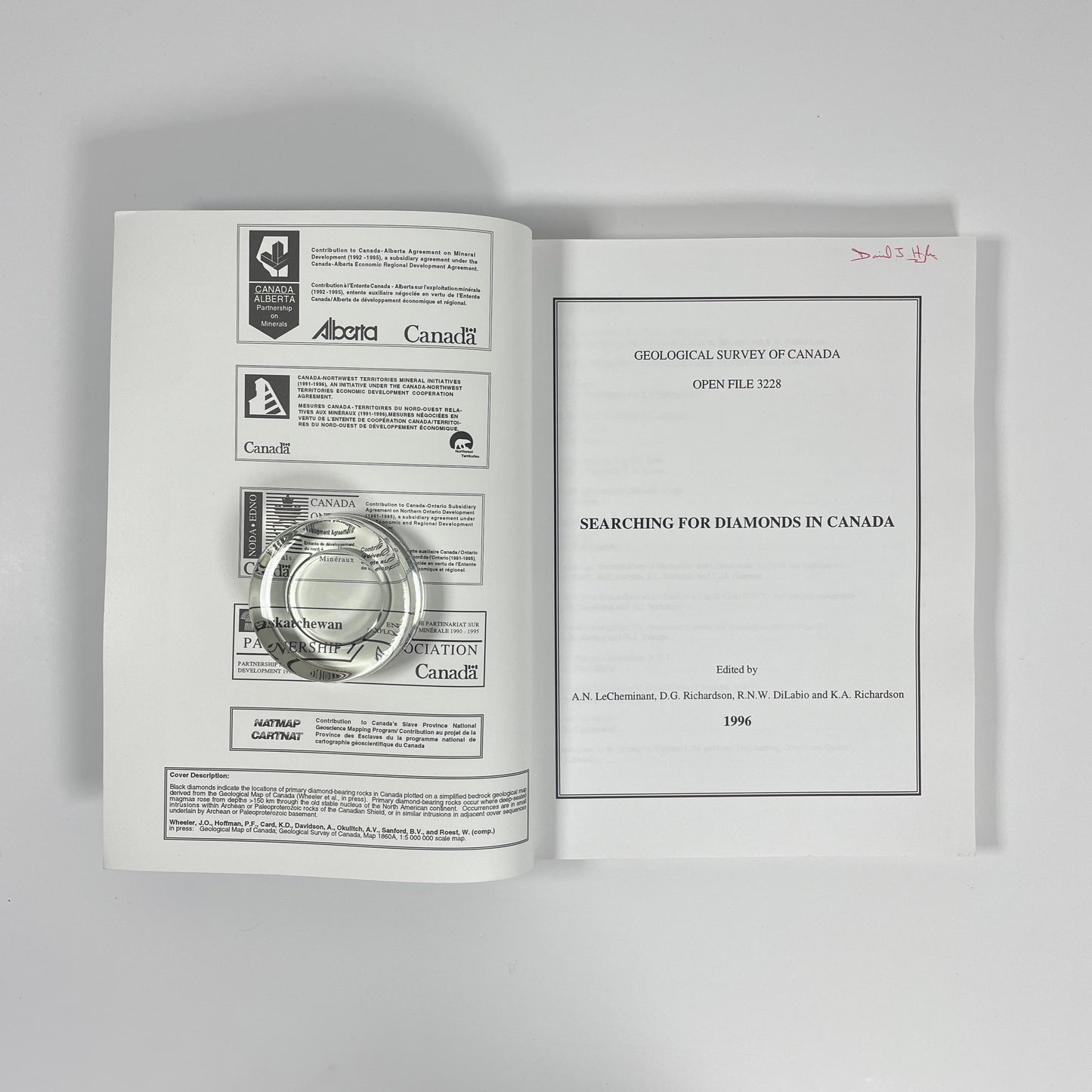 Searching For Diamonds In Canada; LeCheminant, A N; Richardson, D G; DiLabio, R N W; Richardson, K A