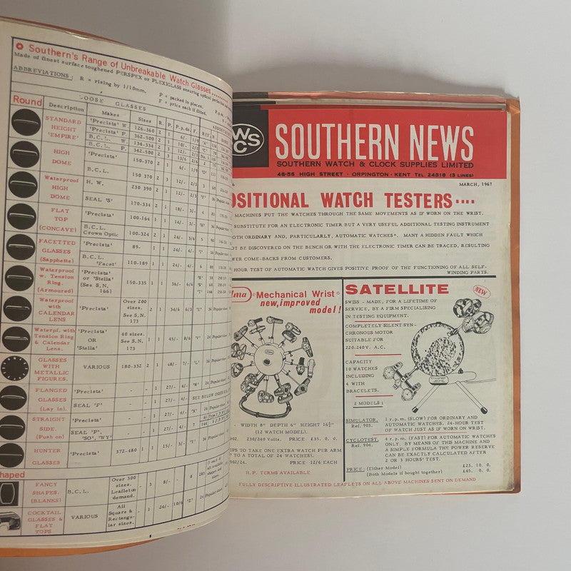 Southern News Catalogue And Price List; Southern Watch & Clock Supplies