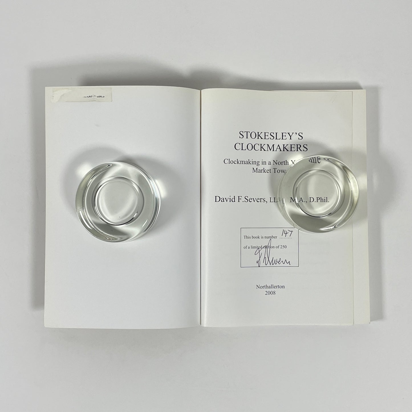 Stokesley's Clockmakers, Clockmaking In A North Yorkshire Market Town; Severs, David F