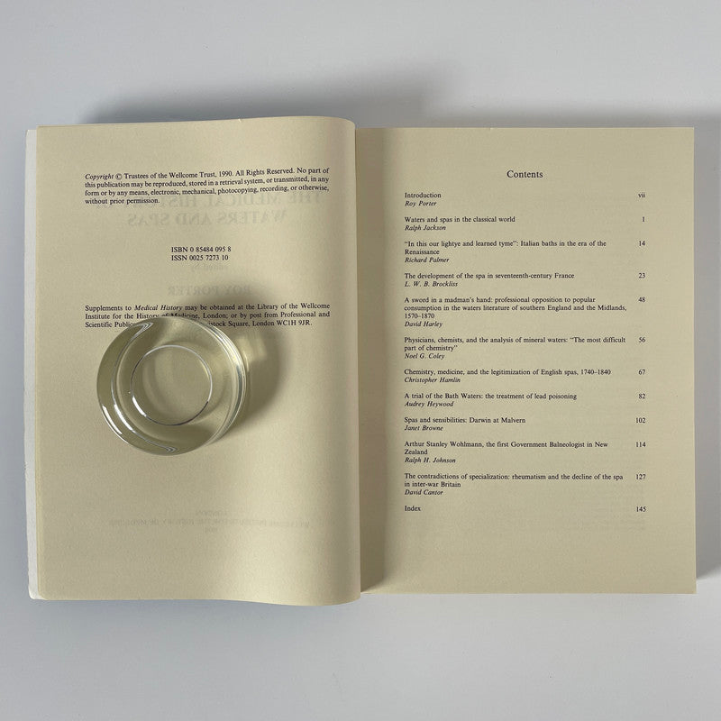The Medical History Of Waters And Spas; Porter, Roy