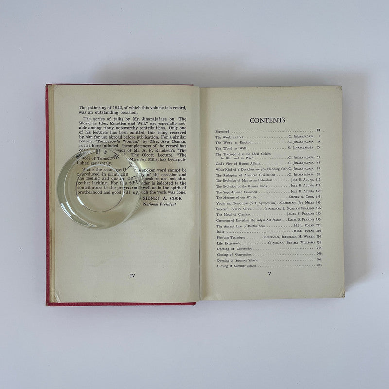 The World As Idea, Emotion And Will; Jinarajadasa, C