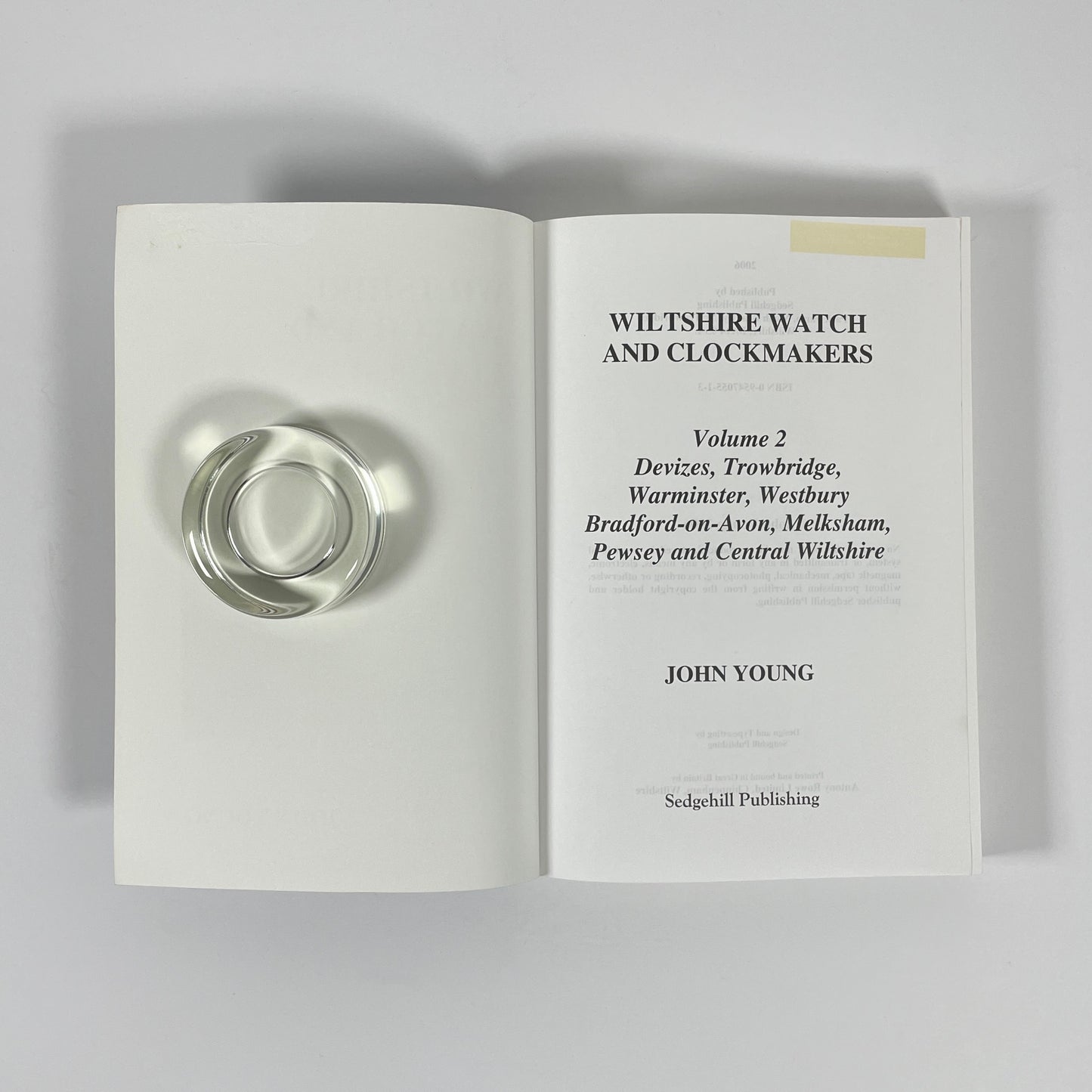 Wiltshire Watch And Clockmakers, Volumes 1 & 2; Young, John