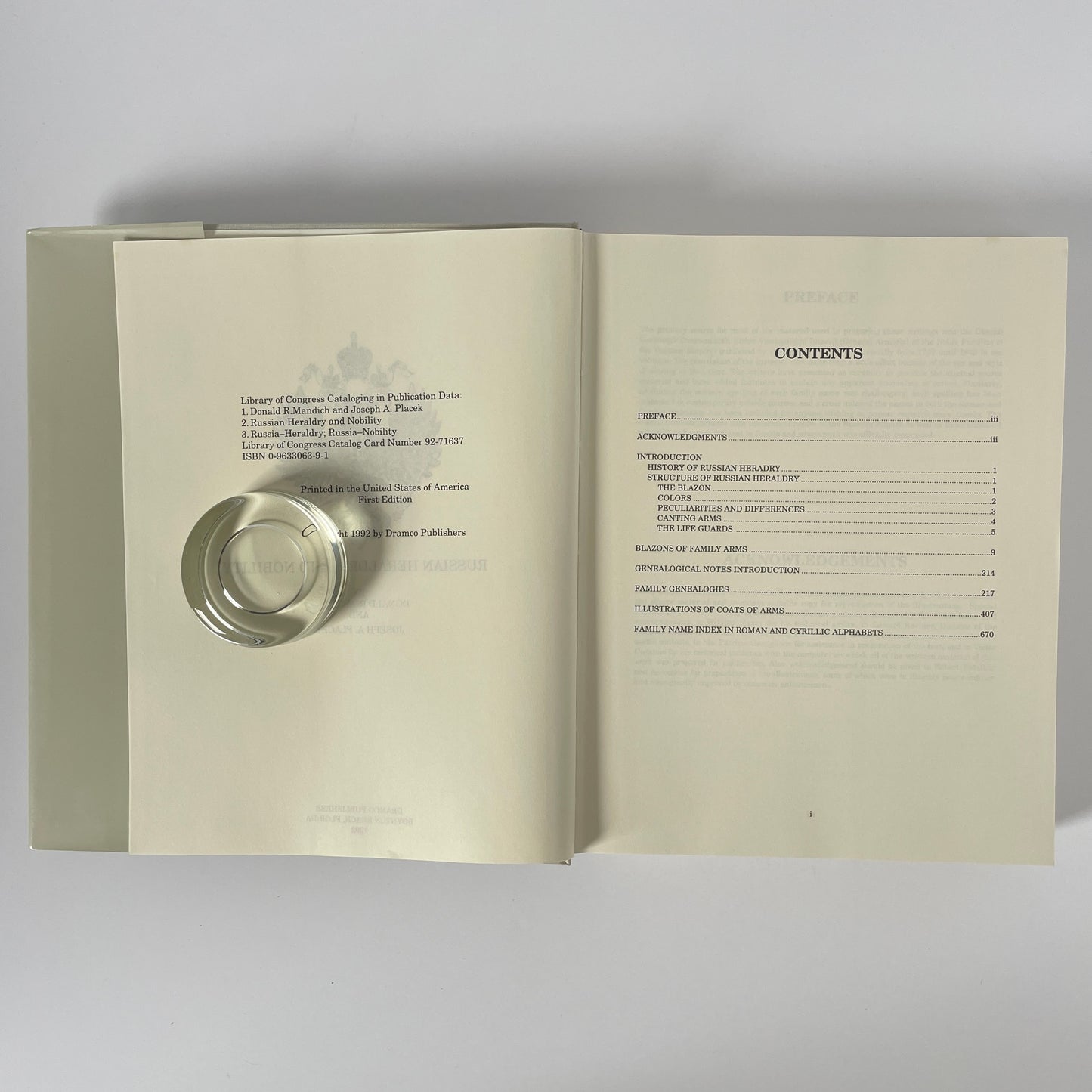 Russian Heraldry And Nobility; Mandich, Donald R; Placek, Joseph A