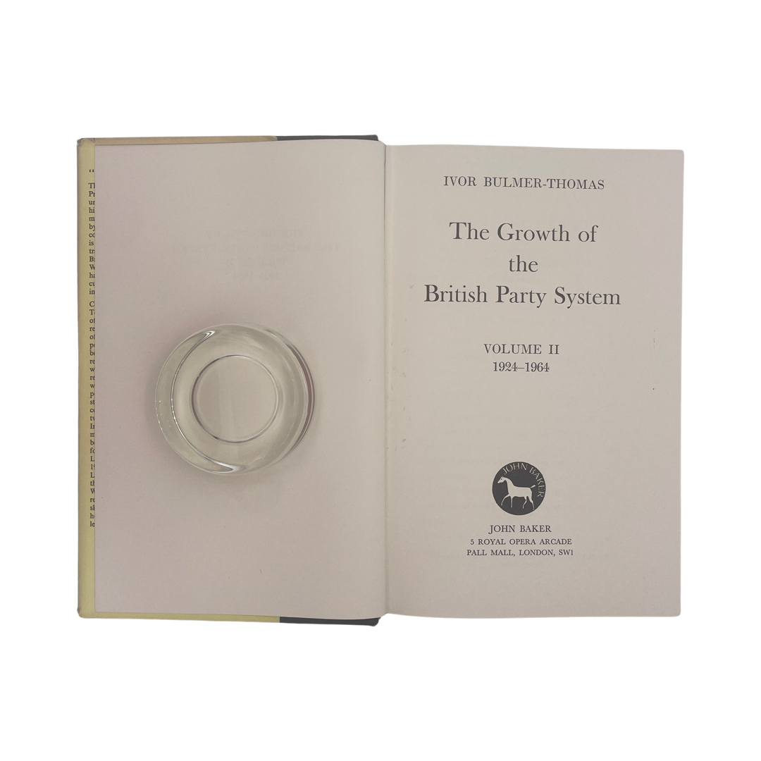 The Growth Of The British Party System Volumes 1 & 2; Bulmer-Thomas, Ivor