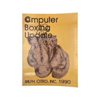 Computer Boxing Update 1990 Volume 7; Ralph Citro Inc, Softcover, Book