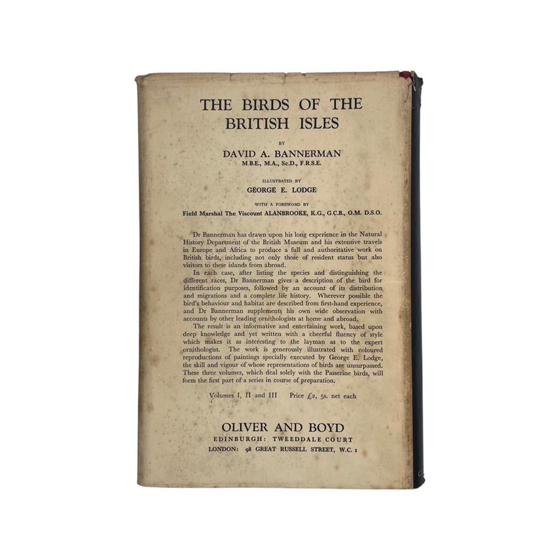 The Birds Of West And Equatorial Africa Volume One; Bannerman, David A