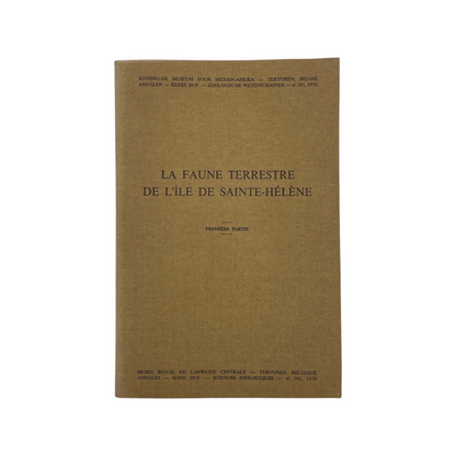 La Faune Terrestre De L'ile De Sainte-Helene, Premiere Partie; Basilewsky, Softcover, Book