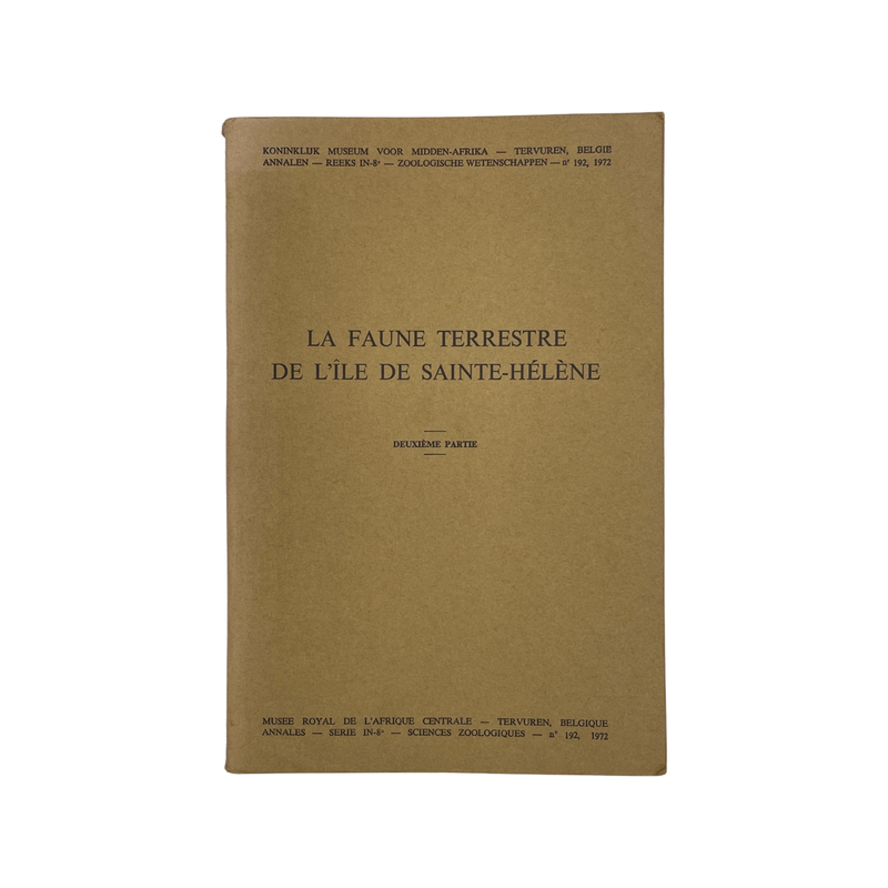 La Faune Terrestre De L'ile De Sainte-Helene, Deuxieme Partie; Basilewsky, Softcover, Book