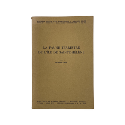 La Faune Terrestre De L'ile De Sainte-Helene, Deuxieme Partie; Basilewsky, Softcover, Book