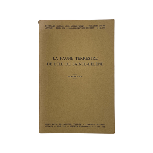 La Faune Terrestre De L'ile De Sainte-Helene, Deuxieme Partie; Basilewsky, Softcover, Book