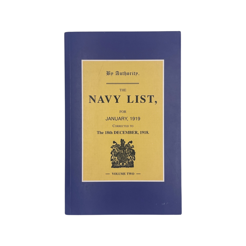 The Navy List January 1919 Vol 2; HMSO, Softcover, Book