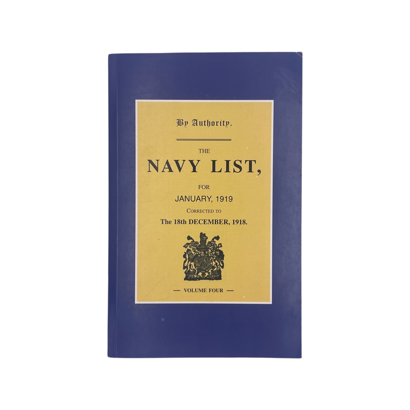 The Navy List January 1919 Vol 4 HMSO Soft cover Book