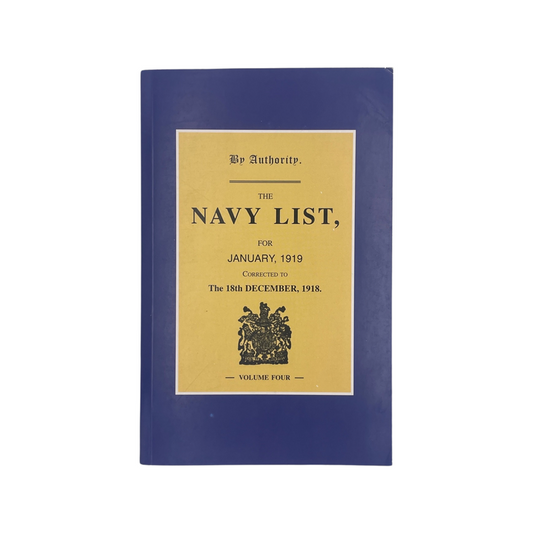 The Navy List January 1919 Vol 4 HMSO Soft cover Book