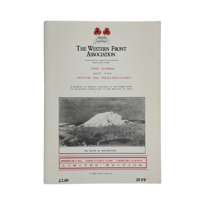 The Western Front Association The Somme & The Butte De Warlencourt, 1990 Issue, Softcover, Book