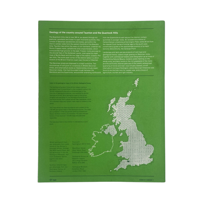 Geology Of The Country Around Taunton & The Quantock Hills; Edmonds.; Williams