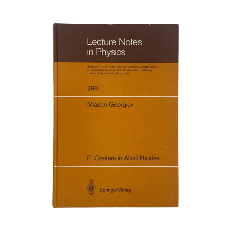 Lecture Notes In Physics 298 Georgiev Mladen Hardcover Book