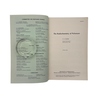 The Radiochemistry Of Polonium; Figgins, P E