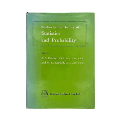 Studies In The History Of Statistics & Probability; Pearson, E S & Kendall, M G, Hardcover, Book