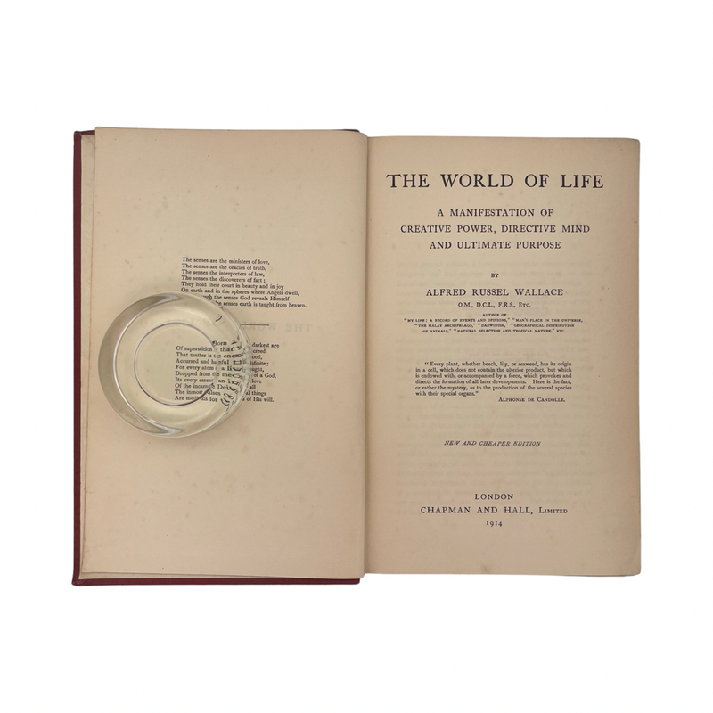 The World Of Life; Wallace, Alfred Russel