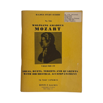 Wolfgang Amadeus Mozart, Volume IV; Mozart, Wolfgang Amadeus, Softcover, Book