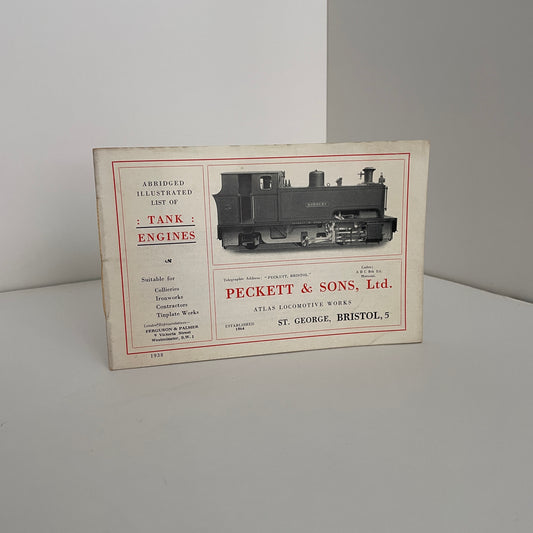 Abridged Illustrated List Of Tank Engines Suitable For Collieries, Ironworks, Contractors, Tinplate Works;