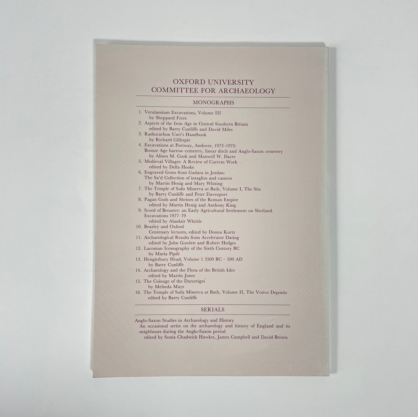 Archaeology And The Flora Of The British Isles; Jones, Martin