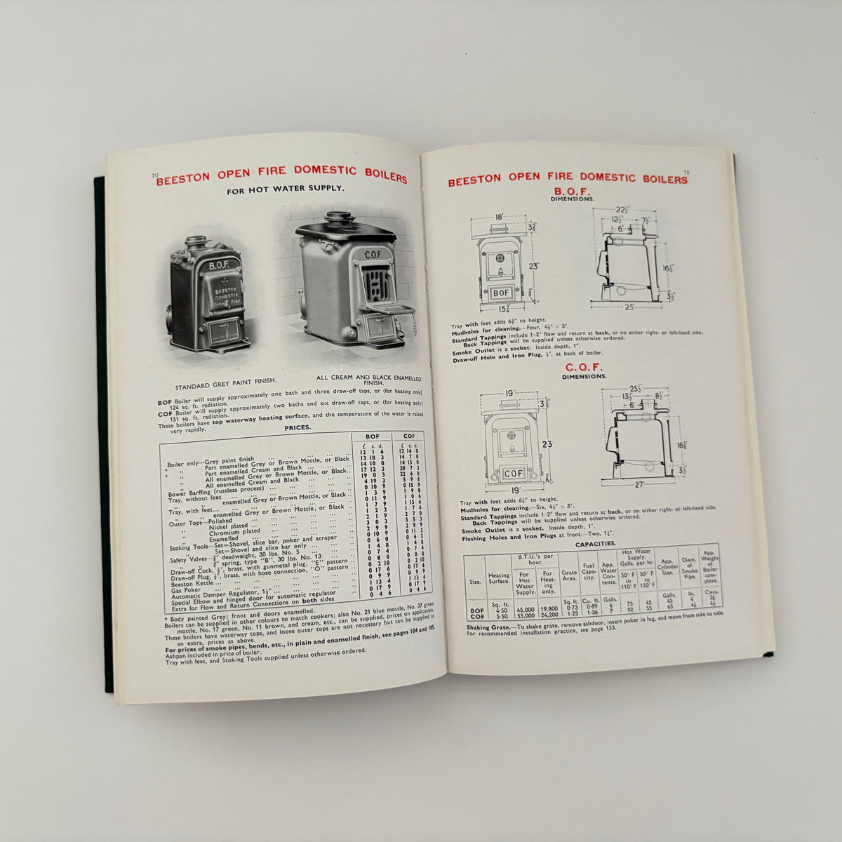 Beeston Robin Hood Catalogue Sectional Boilers Domestic Boilers Radiators Valves Pipes 1947; Beeston Boiler Co Ltd