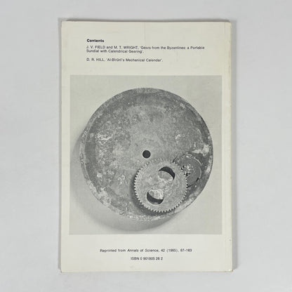 Byzantine And Arabic Mathematical Gearing; Field, J V; Hill, D R; Wright, M T