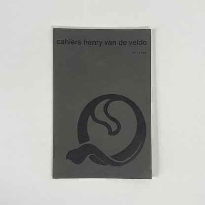 Cahiers Henry Van De Velde; Bohy, Georges