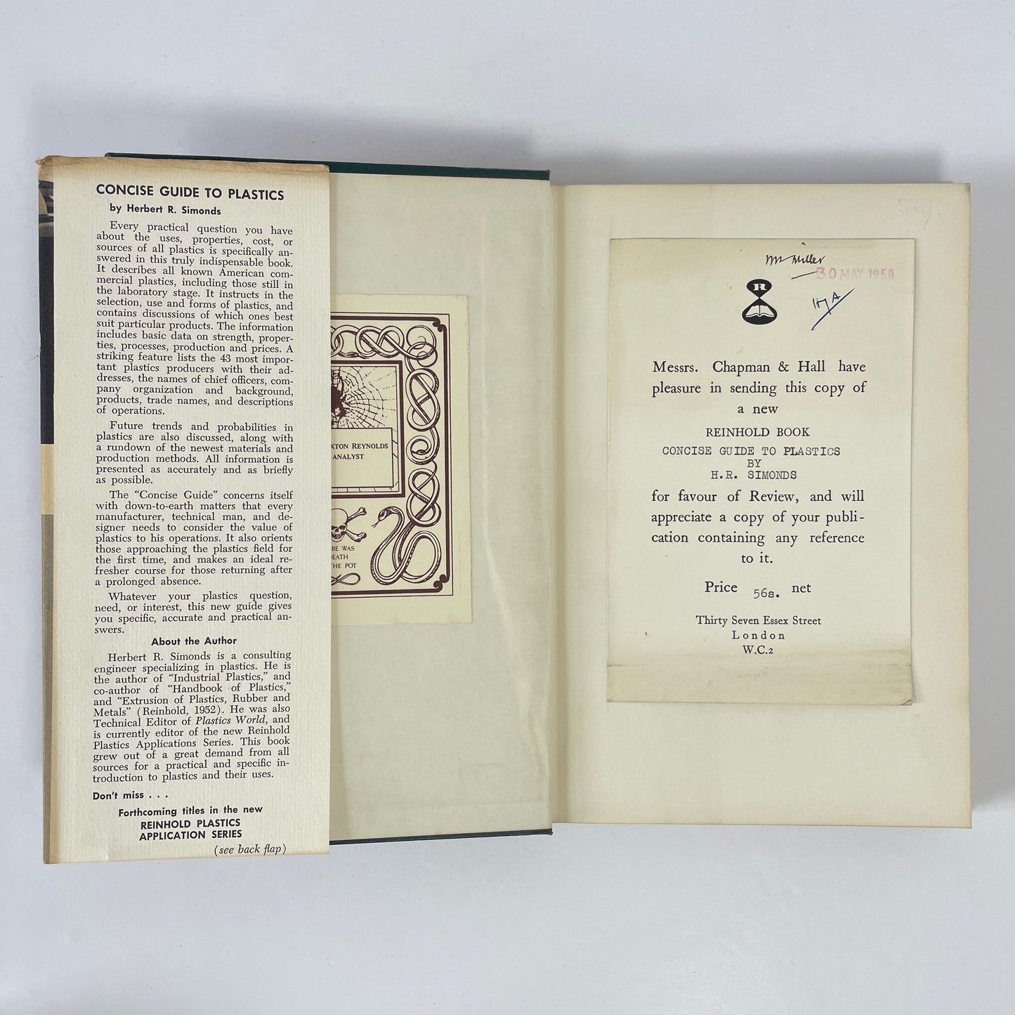 Concise Guide To Plastics; Simonds, Herbert S