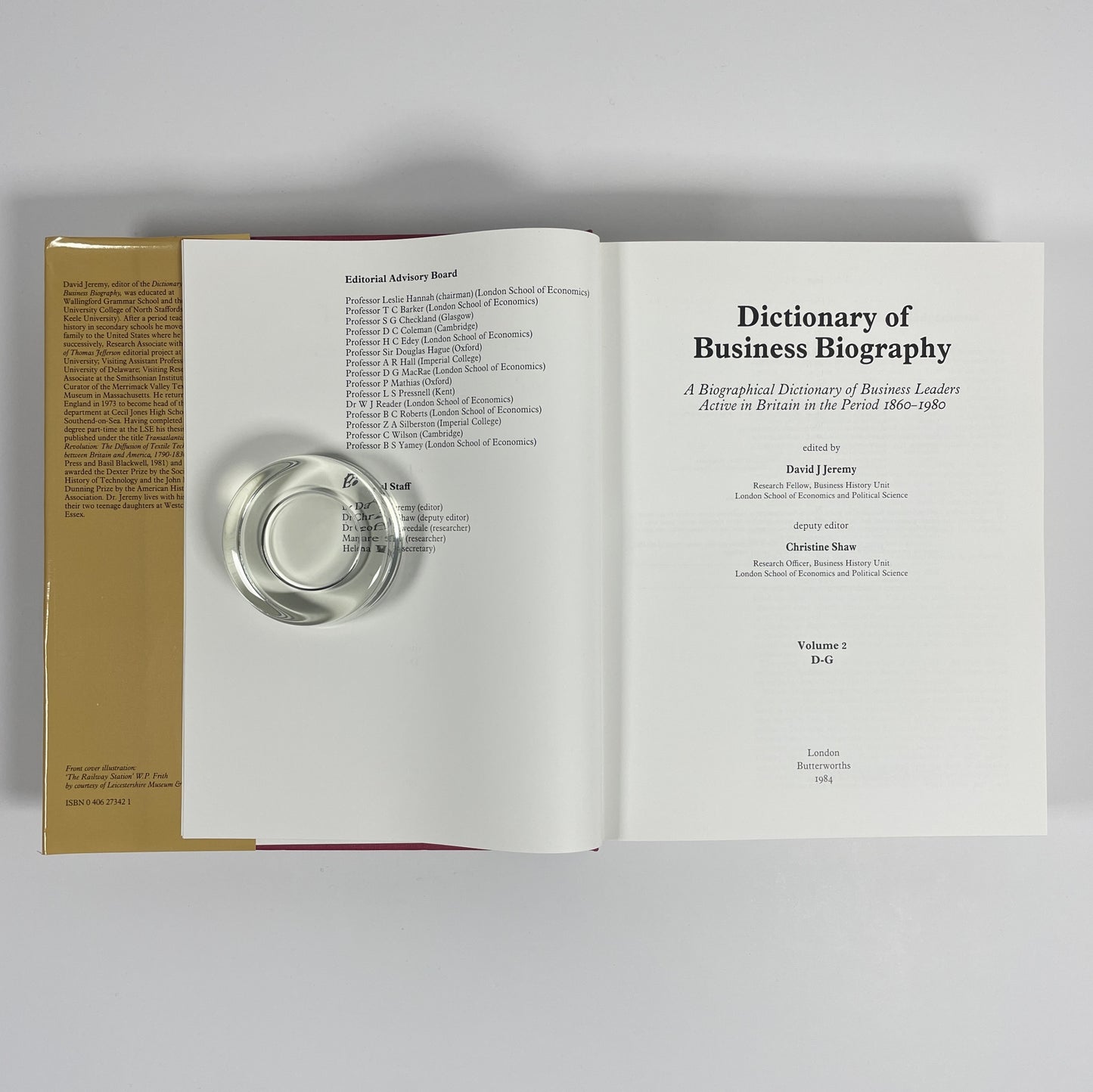 Dictionary Of Business Biography, Volume 2, D-G, A Biographical Dictionary Of Business Leaders Active In Britain In The Period 1860-1981; Jeremy, David J