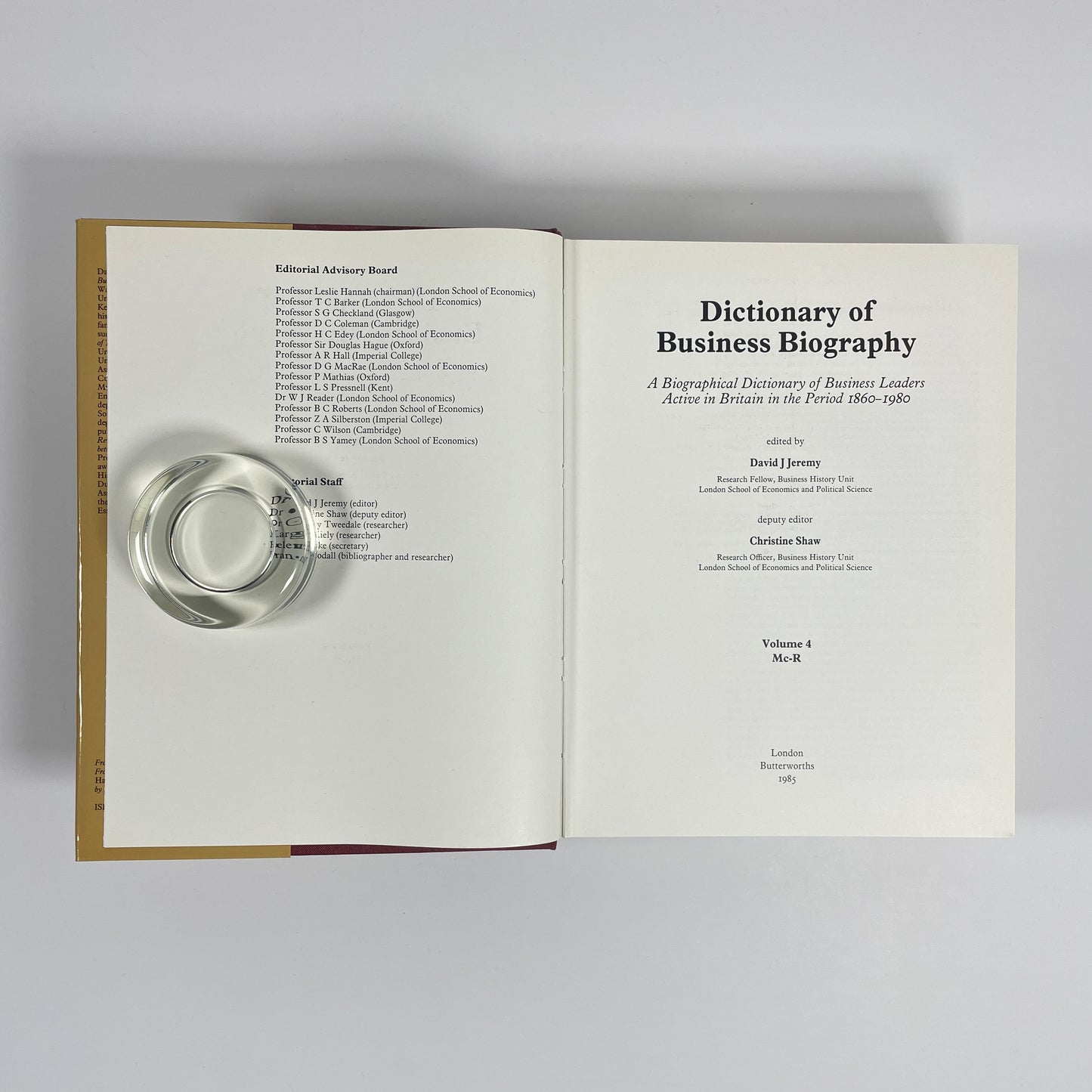 Dictionary Of Business Biography, Volume 4, Mc-R, A Biographical Dictionary Of Business Leaders Active In Britain In The Period 1860-1983; Jeremy, David J